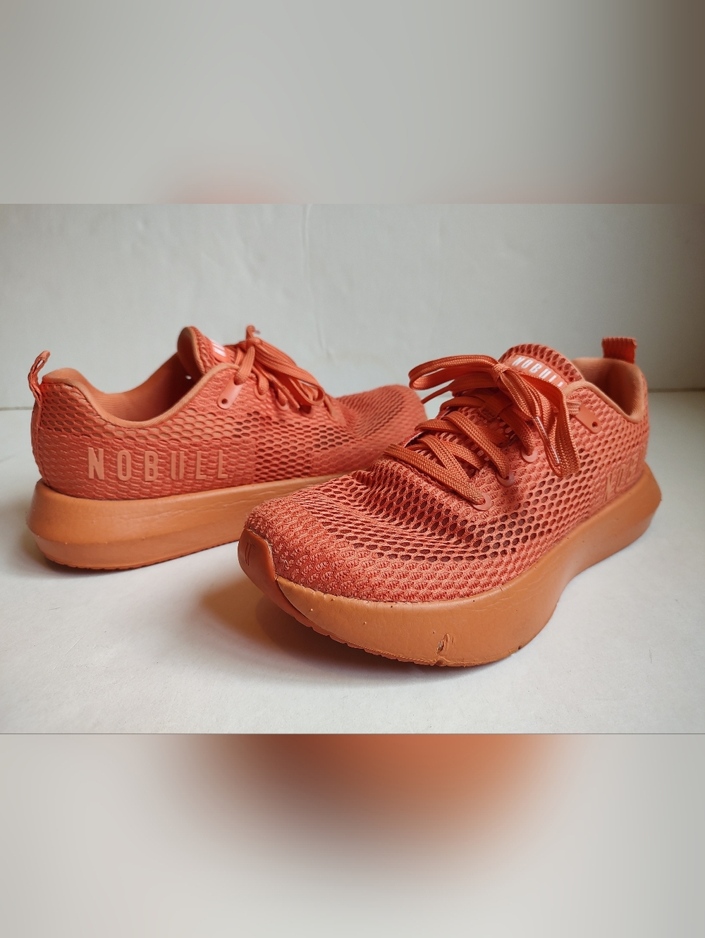 Nobull Drive Mesh Orange Sneakers Lace Up Running Walking Training Women's 9.5